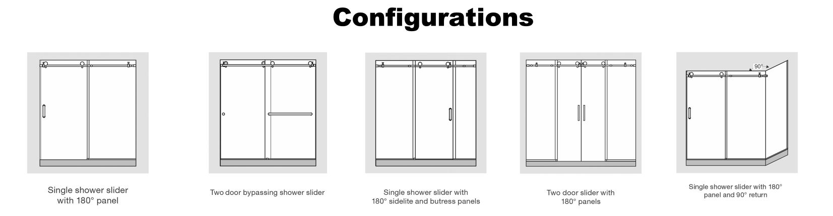 Sliding Shower Enclosure Configurations